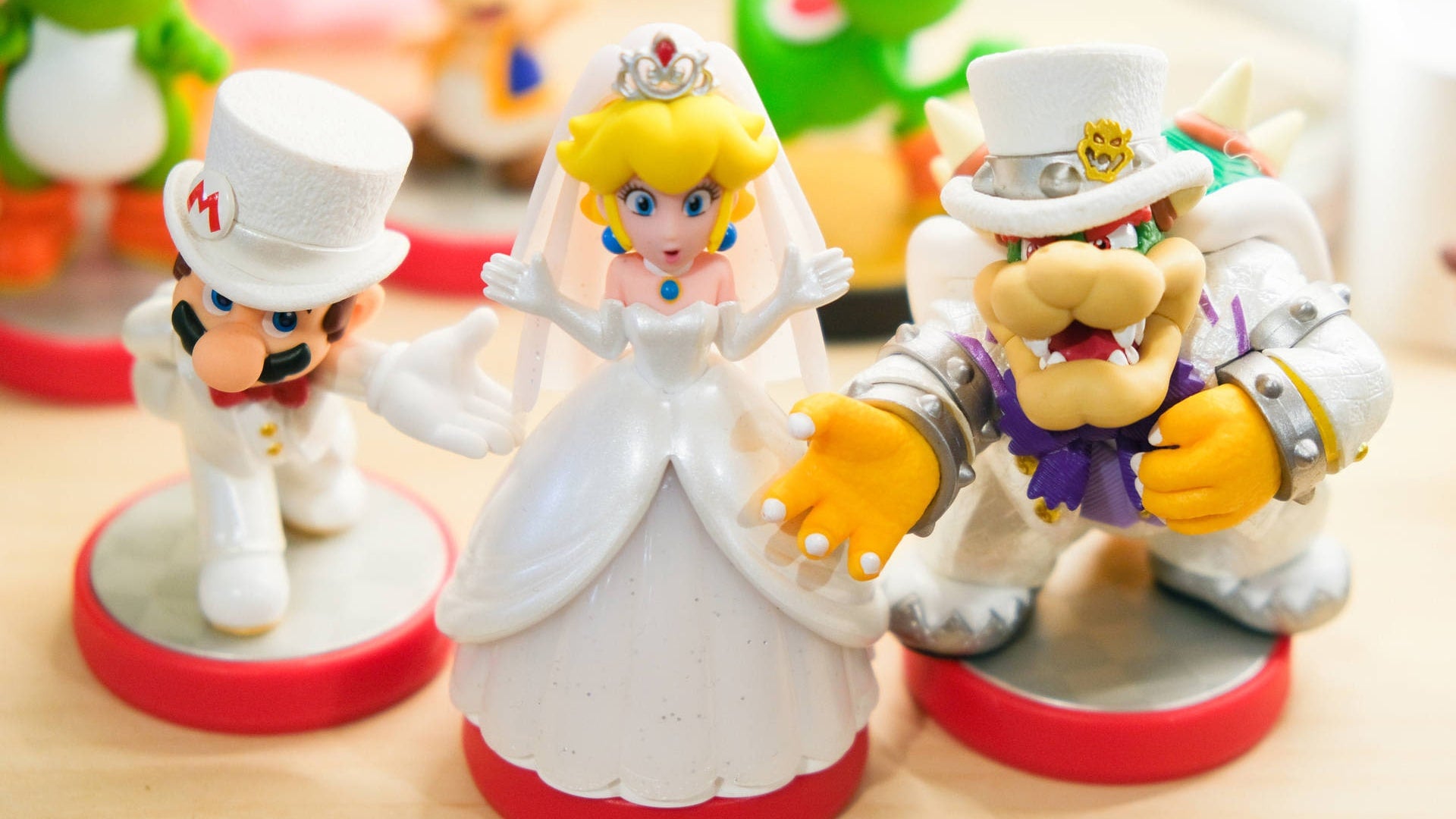 Nintendo Peach Wedding fashion Outfit Super Mario Odyssey amiibo Figure