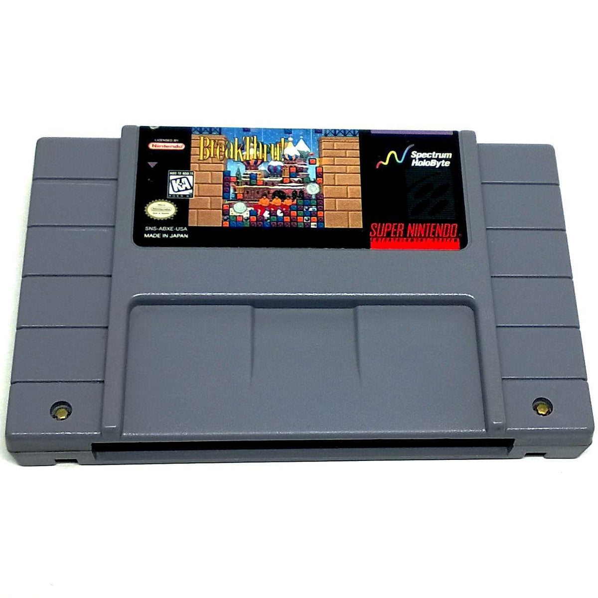 BreakThru! SNES Super Nintendo Game